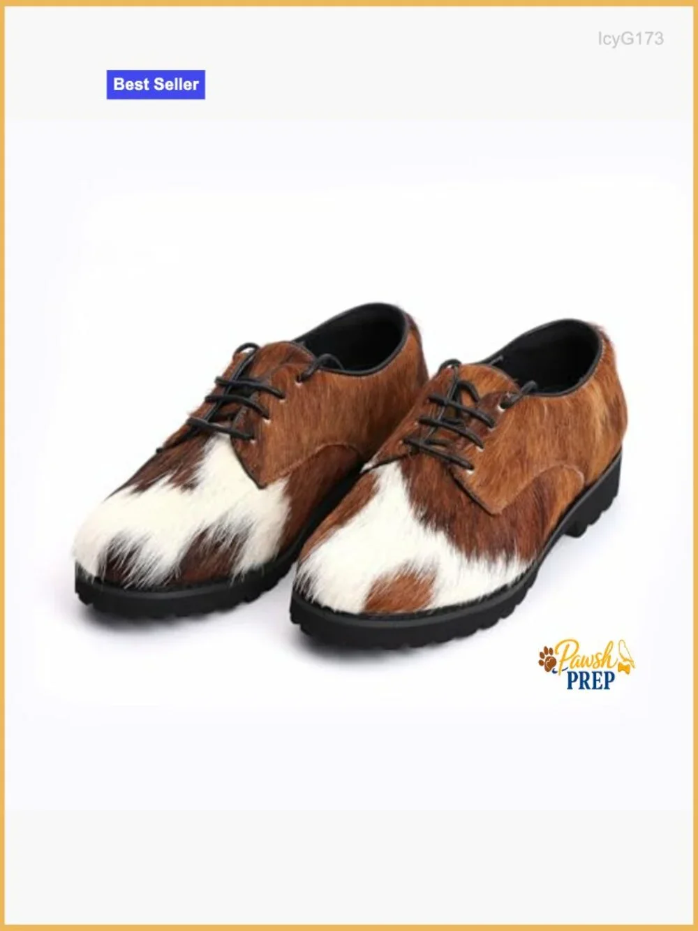 Handmade Tricolor Cowhide Derby Oxford Shoes Chunky Sole Lace Up Vintage Flats - Picture 5 of 6